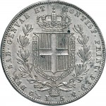 959R 5 lire 1840 Scudo sannitico 4° tipo Genova Argento