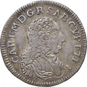 360D Reale da 5 soldi 1732 Croce di San Maurizio Torino Argento