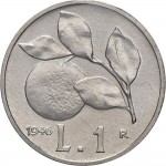 1886R 1 lira 1946 Ramo di arancio Roma Alluminio