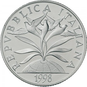 2526D 2.000 lire 1998 Anno Duemila (La Fede) 1° tipo Roma Argento