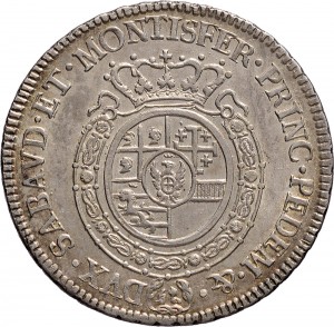 537R Mezzo scudo da 3 lire 1787 Scudo rotondo Torino Argento