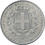 1059R 5 lire 1859 Scudo sannitico Torino Argento