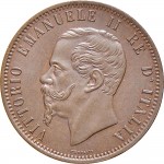 1210D 10 Centesimi 1862 Valore entro semicorona di alloro e quercia 2° tipo Milano Rame