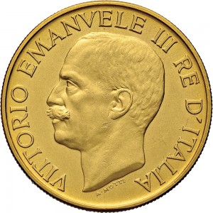 1319D 100 lire 1923 Fascio littorio 3° tipo Roma Oro
