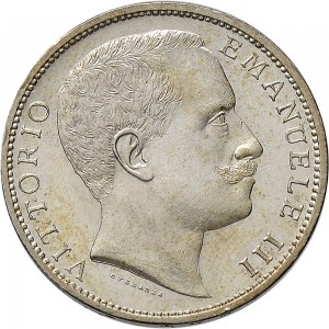 1397D 2 lire 1905 Aquila spiegata Roma Argento