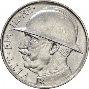 2582D 20 lire (1928) Fascio littorio 1° tipo Roma Argento Prova