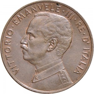 1525D 5 centesimi 1915 Italia marinara Roma Rame