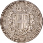 974R 2 lire 1833 Scudo sannitico Torino Argento