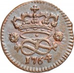 349R 2 denari 1764 Nodo di Savoia Torino Rame