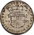 150R 2,6 soldi 1733 Scudo a cartoccio 1° tipo Torino Mistura di argento