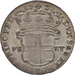 122R 5 soldi 1738 Scudo a cartoccio 1° tipo Torino Mistura di argento