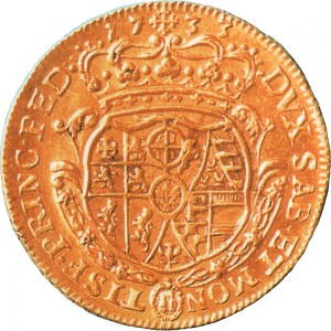 52R Doppia da 4 scudi 1733 Scudo sagomato 1° tipo Torino Oro
