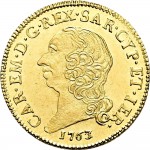 2667D Doppia da 4 scudi 1763 Scudo rotondo Torino Oro