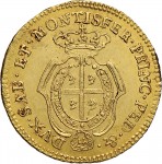 408R Doppietta da 10 reali 1768 Scudo ovale a cartoccio Torino Oro