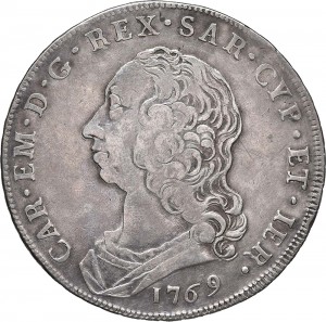 270D Scudo da 6 lire 1769 Scudo rotondo Torino Argento