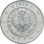2538R 1 lira 1999 Storia della Lira (Aquila Sabauda) 1° tipo Roma Argento