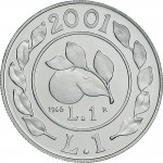 2552R 1 lira 2001 Storia della Lira (Arancia) 3° tipo Roma Argento