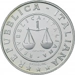 2354D 1 lira 2001 Storia della Lira (Cornucopia) 3° tipo Roma Argento