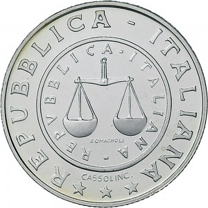 2354D 1 lira 2001 Storia della Lira (Cornucopia) 3° tipo Roma Argento