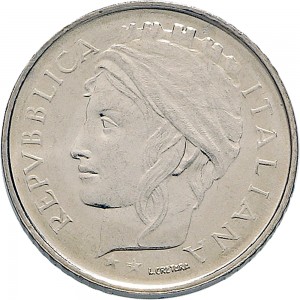 2005D 100 lire 1993 Italia turrita 1° tipo Roma Cupronichel