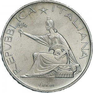 1839D 500 lire 1961 Italia seduta Roma Argento