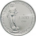 2416R 500 lire 1986 Donatello Roma Argento