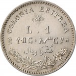 1696R 2/10 di tallero da 1 lira 1891 Valore su due rami di alloro Roma Argento