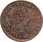 26D 3 cagliaresi da mezzo soldo 1724 Croce piana Torino Rame