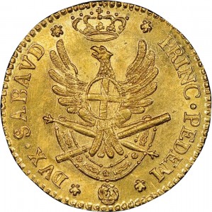 487R Doppia da 4 scudi 1793 Aquila spiegata 2° tipo Torino Oro