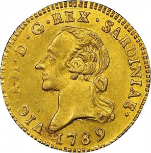 508D Mezza doppia 1789 Aquila spiegata 2° tipo Torino Oro