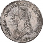 525D Mezzo scudo da 3 lire 1774 Scudo rotondo Torino Argento