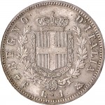1181R 1 lira 1861 Scudo sannitico 1° tipo Firenze Argento