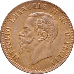 1211D 10 Centesimi 1862 Valore entro semicorona di alloro e quercia 2° tipo Parigi Rame
