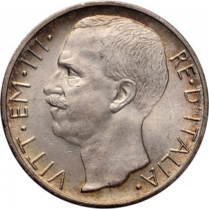 1363D 10 lire 1927 Italia su biga 1° tipo Roma Argento