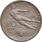 1476R 20 centesimi 1911 Libertà librata Roma Nichelio