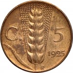 1535R 5 centesimi 1925 Spiga 2° tipo Roma Rame