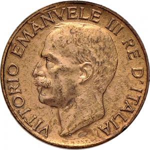 1535D 5 centesimi 1925 Spiga 2° tipo Roma Rame