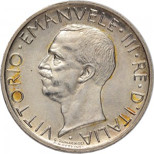 1386D 5 lire 1930 Aquila romana Roma Argento