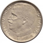 1457D 50 centesimi 1925 Giustizia su quadriga di leoni Roma Nichelio