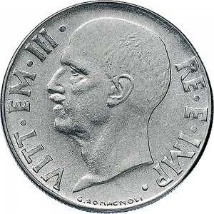 1656R 20 centesimi 1943 XXI Italia fascista 2° tipo Roma Acmonital