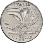 1643R 50 centesimi 1943 XXI Aquila romana 2° tipo Roma Acmonital