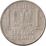 1749R 0,20 lek 1939 XVIII Aquila bicipite Roma Acmonital