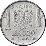 1751R 0,20 lek 1941 XIX Aquila bicipite Roma Acmonital