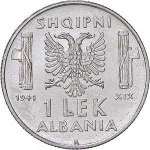 1743R 1 lek 1941 XIX Aquila bicipite Roma Acmonital